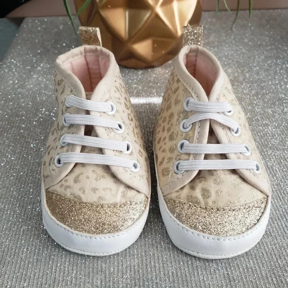 Carter's Just One You Animal Print Shimmery High Tops - Picture 2 of 6